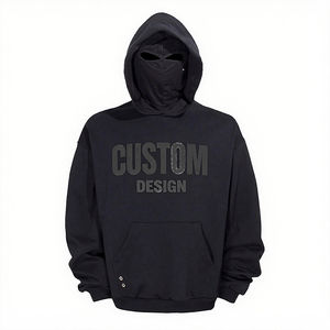 Balaclava à capuche d'hiver de haute qualité, poids lourd, design en strass, double couche, 100% coton, écologique, option de logo personnalisé OEM - Product Image 1