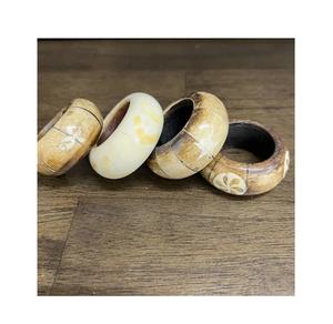 Accueil hôtel vaisselle de table rond de serviette décor de table design personnalisé aspect attrayant incrustation d'os ronds de serviette prix de gros - Product Image 1