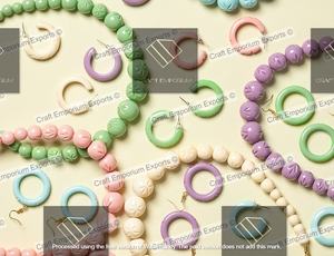 Ensemble de bracelets en résine fabriqués à la main Options multicolores et de formes polies à la main Style ange fini Bracelet empilable élégant unique - Product Image 2