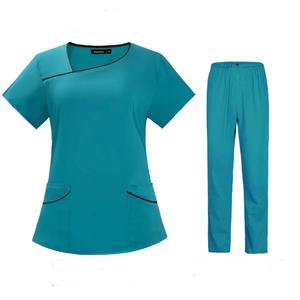 Conjuntos de Uniformes Médicos Personalizados al por Mayor, Chaqueta y Pantalones Deportivos de Spandex para Enfermería con Logotipo - Product Image 2