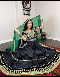 Vestido Afgano Kuchi Hecho a Mano, Vestido Tribal Tradicional Bordado para Mujer, Vestido Afgano Largo de Color Pashtun, Vestido Afgano Kuchi - Product Image 6