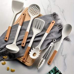Utensilios de confort directos de fábrica, cuchara de resina de madera Natural, soporte para espátula para cocina, el mejor estilo de comida de Ángel - Product Image 6