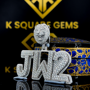 Pendentif Hip Hop en Argent Sterling 925 Plaqué Or 9K/14K/18K avec Diamant de Laboratoire et Moissanite Personnalisée, Qualité VVS, 2-4 Pouces - Product Image 3