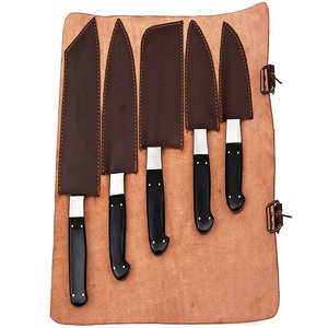 Juego de cuchillos de cocina de acero de Damasco de 5 piezas Premium con mango de resina turquesa hecho a mano Chef Cleaver Butcher Utility Chopper - Product Image 2