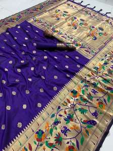 Saree-Saree de seda suave de diseñador, tejido de seda, ropa tradicional, Color elegante, ropa de fiesta, diseño a la moda - Product Image 6