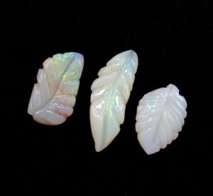 Hoja de cabujón de ópalo australiano natural que talla piedras preciosas sueltas 15X10MM a 22X8MM tamaño tallado ópalo de Australia - Product Image 1