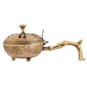 เตาเผาบัคฮูร์โลหะสมัยใหม่ ฐานกระจายกลิ่นหอมสำหรับสร้างบรรยากาศในบ้าน เตาเผาบัคฮูร์โลหะ เตาเผาอูดแบบอาหรับ สำหรับเทศกาลรอมฎอน - Product Image 6