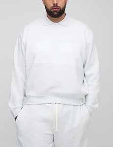 Nouveau arrivé 2025 100% coton hommes survêtement personnalisé DTF imprimé Logo 2 pièces ensemble surdimensionné streetwear confortable homme survêtement - Product Image 2