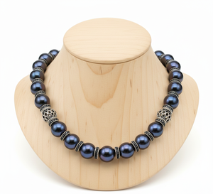 Collar Clásico de Perlas de Agua Dulce de Grado AAA Hecho a Mano de Alta Calidad para Mujer, Colores Oro Blanco, Forma de Cuentas, Tipo de Cadena - Product Image 3