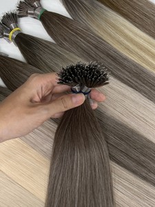 Extensions de cheveux européennes russes à pointes en U, nano anneaux, 100% cheveux vierges vietnamiens, cheveux raides, prêts à être décolorés - Product Image 6