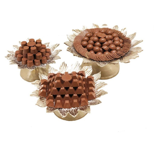Bol de service en métal doré martelé de qualité supérieure Table à la maison plat à Dessert affichage de Dessert moderne pour hôtels mariages bol à chocolat - Product Image 4
