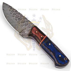 Handmade Custom Damascus Steel Fixed Blade Hunting Camping Skinner Knife with Hard <b>Wood</b> Handle OEM Supported - Product Image 5