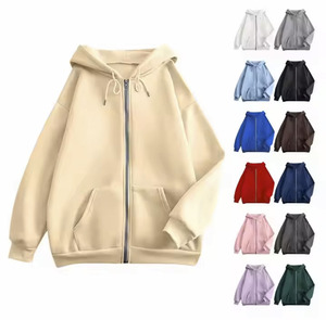 Sweats à capuche zippés grande taille pour femmes Sweat à capuche zippé OEM de haute qualité pour femmes Vêtements décontractés Sweats à capuche en coton polaire - Product Image 6