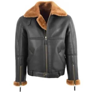 새로운 패션 재킷 남자의 양가죽 시어링 폭격기 재킷 2022 새로운 스타일 칼라 모피 따뜻한 충전 가죽 재킷
