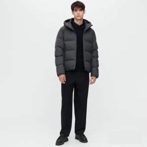 Chaqueta de Plumón Impermeable con Capucha Delgada para Hombre, Nueva Moda 2026, Abrigo Cálido para Exteriores de Alta Calidad con Logotipo Frontal Personalizado - Product Image 5