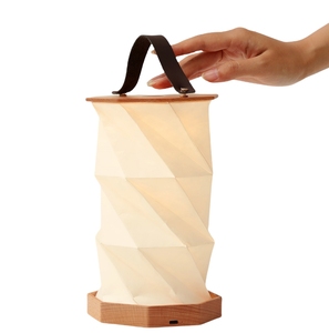 Nhà máy OEM/ODM 2025 New arrivals rắn gỗ có thể gập lại trại ánh sáng có thể sạc lại USB bàn giấy Đèn quà tặng đám cưới cho khách - Product Image 1