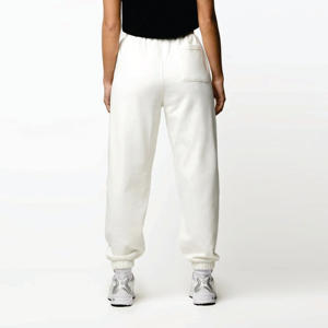 100% algodón Drop Shoulder Relaxed Fit capucha de dos piezas establecido relajado marfil mujeres chándal - Product Image 6