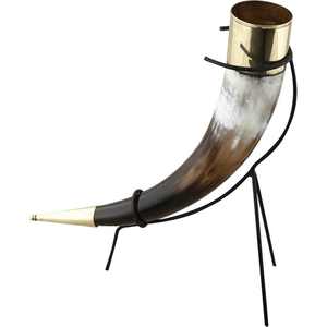 Handmade Drinking Horn <b>with</b> Stand Trendy Drinking Horn Natural High Selling Horn 2025 Wholesale Tankard Factory Direct Wine <b>Mug</b> - Product Image 2