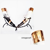 Support en corne de Viking sculpté à la main, écologique, de haute qualité, poli, style animalier, artisanat nordique traditionnel, artisanat naturel, artisanat vintage