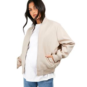 Chaqueta personalizada de algodón 100% para mujer, chaqueta lisa de alta calidad, venta al por mayor, ropa de invierno, chaquetas de palangre con cremallera completa para mujer - Product Image 6