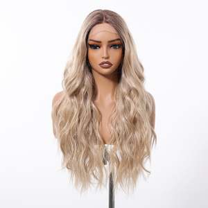 Adalynn-DWY High Quality Synthetic HD Lace Front Small Cap Glueless Brown Body Wave Pre-Plucked <b>Wig</b> for Women <b>Afro</b> Transparent - Product Image 4