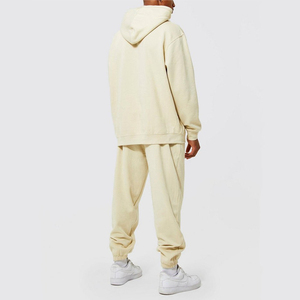 Logo personnalisable 100% coton hiver grande taille French Terry imprimé survêtements deux pièces survêtement pour hommes - Product Image 5