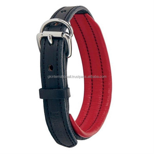 ปลอกคอสุนัขหนังแฟนซีสุดหรูสำหรับสัตว์เลี้ยงขนาดเล็กหรือขนาดกลางพร้อมเบาะรองวัวนุ่มหลากสีเย็บและฮาร์ดแวร์สแตนเลส - Product Image 1