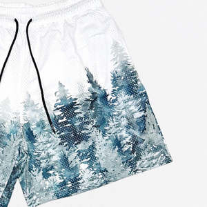 Pantalones Cortos Deportivos de Malla Transpirable de Poliéster para Hombre y Mujer, Estilo Casual, para Baloncesto, Natación, Correr, Sublimación, OEM - Product Image 2