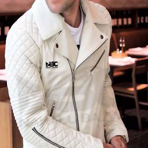 Veste en cuir véritable NBC 100% pour hommes, épaules matelassées diamantées de haute qualité, vêtements de sport de course personnalisés, techniques imprimées en taille XL - Product Image 2
