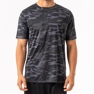 Vêtements de Sport pour Hommes Camo Séchage Rapide Impression Jacquard T-shirt de Sport Vêtements de Sport pour Hommes Marque Privée Vêtements de Fitness - Product Image 1
