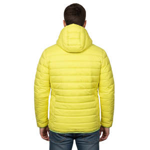 Chaqueta Acolchada para Hombre, Color Amarillo Sólido, Diseño Personalizado, Tejido Transpirable, Relleno de Algodón, Manga Larga, con Capucha - Product Image 6
