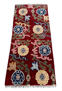 Alto corredor turco antiguo hecho a mano 2,6x12 alfombra roja sala de estar Art Deco Floral Alfombra de lana sala de estar 2,6x10 juego incluido - Product Image 6