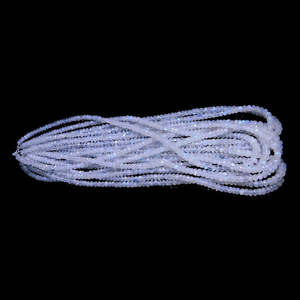 Perles Rondelles Facettées en Pierre de Lune Arc-en-ciel 4,5-5 mm, Pierre Naturelle Blanche Taillée Brillant pour la Fabrication de Bijoux - Product Image 3