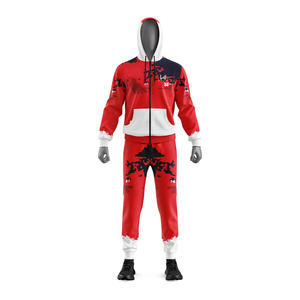 Survêtement sportif d'hiver pour homme W4G, écologique, mi-lourd, à capuche, grande taille, respirant, en coton mélangé, design 2 en 1 - Product Image 1