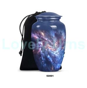 Meilleure vente Urne de crémation galaxie en aluminium noir pour adultes pour cendres humaines Grande urne funéraire décorative avec sac en velours gratuit - Product Image 5