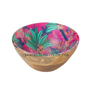 Handcrafted Wooden Bowl with Natural Wood Grain Patterns Perfect for Displaying Fruits or Serving Side Dishes During Meals - Product Image 2