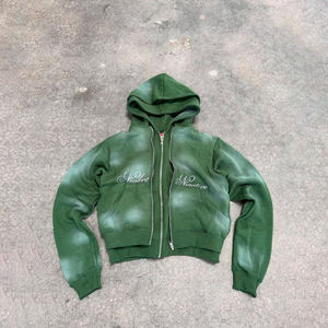 Sweat-shirt à capuche imprimé avec un design délavé, logo de dessin animé blanc, coupe ample, col à capuche, sweat-shirts personnalisés, service OEM - Product Image 2