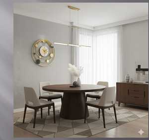 Reloj de pared de aguja colgante de hierro con diseño geográfico científico moderno para sala de estar - Product Image 4