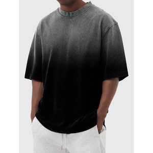 Camiseta personalizada lavada con ácido para hombre desgastada vintage 300 gramos - Product Image 5