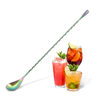 Cuillère en acier pour la conception personnalisée couverts couverts agitateur à cocktail pour emballage de boîte cadeau à bas prix pour une utilisation à la main pour les Offre Spéciale