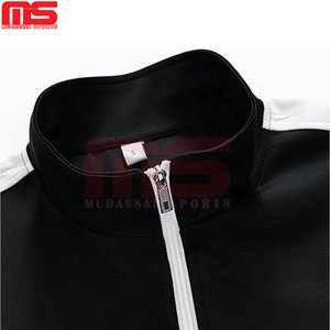 Survêtements d'hiver pour hommes, 2 pièces, style uni, manches longues, veste zippée intégrale, confortable, athlétique, 100% polyester, léger - Product Image 4