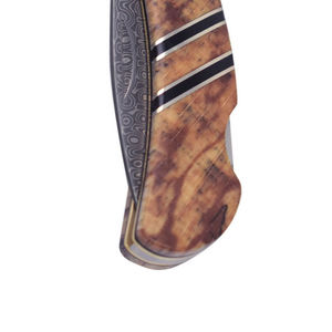 Cuchillo de caza y Bowie de hoja fija de acero inoxidable hecho a mano 2026 con borde dentado y mango de madera de olivo, venta al por mayor OEM - Product Image 5