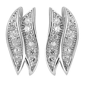 Boucles d'oreilles clous tendance pour femme en argent 925 avec zircon cubique, formes papillon et fleur, en or 14K 18K, pour cadeau, or rose, diamant, perle - Product Image 3