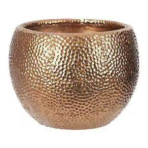 Rose Gold Metal Sculpture Stylish Decorative Accent Pot for Home Decor Modern Centerpiece for Bedroom and Living Space - Product Image 1