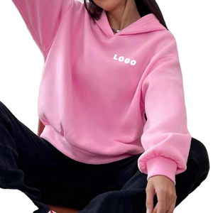 Sweat à capuche oversize pour femme en peluche décontractée, tissu 100% coton, devant parfait pour un port quotidien confortable, style minimaliste moderne - Product Image 2