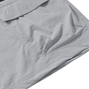 กางเกงขาสั้นผ้าฝ้าย100% สำหรับผู้ชายกางเกงขาสั้นออกกำลังกายชายหาดลายพื้นสำหรับใส่วิ่งทันสมัย - Product Image 5