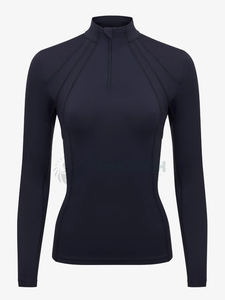 Couches femmes équitation haut de compression à manches longues avec construction sans couture tissu à séchage rapide et flexible à quatre voies - Product Image 4