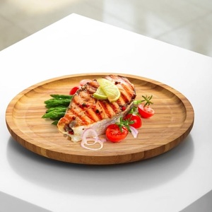 Plateau à dessert rond en bambou de haute qualité, écologique, vaisselle - Product Image 1