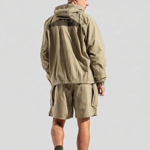 Conjunto de Dos Piezas Cortavientos para Hombre, Chaqueta Impermeable de Alta Calidad y Conjunto de Pantalones Cortos, Traje de Lluvia para Camping - Product Image 2