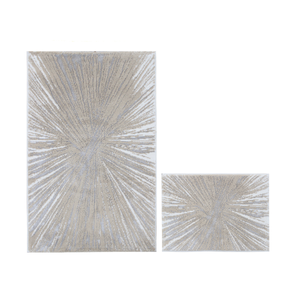 <b>Luxury</b> Home <b>Bath</b> Rug <b>Set</b> 40x60cm + 60x100cm Recycled Cotton/Polyester Yarn-Dyed Jacquard Woven Machine Washable Made in Turkey - Product Image 1